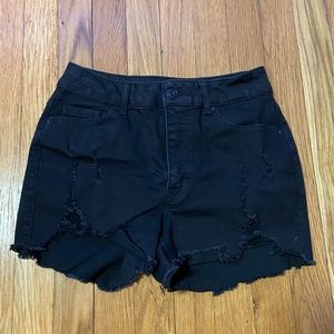 Refuge Black Jean Shorts